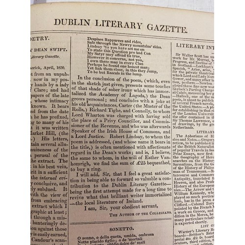 201 - With an Unpublished Poem by Dean Swift[Swift] Periodical: [Lover (Samuel) Editor] The Dublin Literar... 