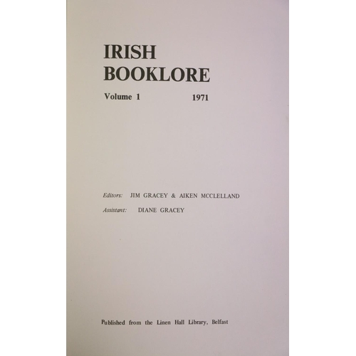 116 - Irish Bibliography: Gracey (Jim) & Mc Clelland (A.) Irish Booklore, Vol. I No. 1, Jan. 1971 - Vo... 