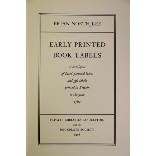 117 - Lee (Brian North) Early Printed Book Labels, A Catalogue of dated personal labels and gift labels pr... 