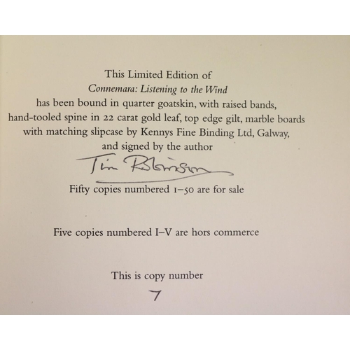 119 - One of the Fifty Copies Signed  Robinson (Tim) Connemara: Listening to the Wind, thick 8vo, D. (Peng... 