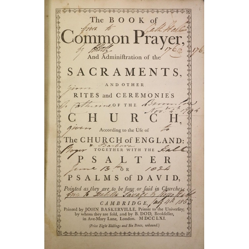 138 - Bindings:  Baskerville Press: The Book of Common Prayer,... roy 8vo Cambridge (John Baskerville) 176... 