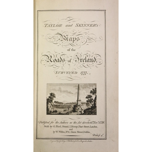 145 - Atlas: Taylor (Geo.) & Skinner (Alex.) Maps of the Roads of Ireland, roy 8vo L. & D. 1778. F... 