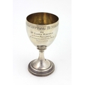 A chalice type Trophy Cup, inscribed 'The Agricultural Society Hundred of West Derby, Sir James Bain... 