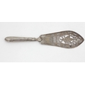 A late 18th Century Irish silver Fish Knife, with pierced decoration and moulded handle, by Dennis F... 