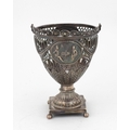 An attractive 18th Century English pierced silver Urn, decorated in the Adams taste, with  repouss ... 