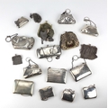An interesting collection of varied decorative silver chain and other Ladies Purses, some hall marke... 