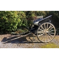 A good 19th Century Back to Back Trap-Railli Car,  cob/horse size, with large 16 spoke iron and rubb... 