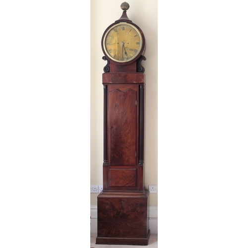 324 - An early and unusual 19th Century Irish mahogany Longcase Clock, by Maxwell Mc Master, Dublin, with ... 