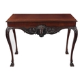 A late 19th Century Irish Chippendale style Side Table, the rectangular moulded edged top above a pl... 