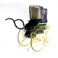 An attractive Edwardian period painted and wooden framed Child's Pushchair, modelled as a carriage, ... 