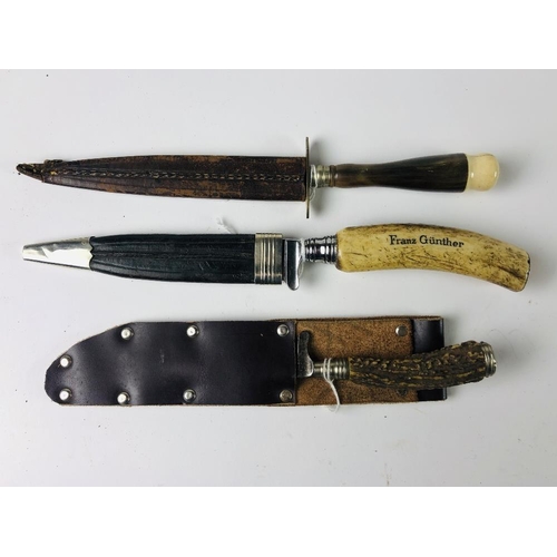 49 - A small 19th Century German Hunting Knife, 3 3/4