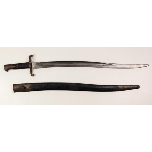 58 - A Swedish ? Remington Rolling Block Rifle Bayonet, 22 3/4