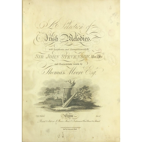 680 - Moore (Thomas) A Selection of Irish Melodies with .. Accompaniments by Sir John Stevenson, Numbers O... 