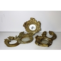 A set of 3 Victorian gilt Wall Mirrors, of unusual design, and another similar. (4)