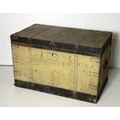 A large steel bound and insulated Silver Trunk, with brass plaque, 