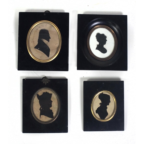 158 - Silhouettes: [Co. Cork] a group of four oval Silhouettes  of Members of the Daly Family (wine mercha... 