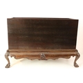 A large early 19th Century carved mahogany Blanket Chest Base, now converted as a Fuel Bin, with lat... 