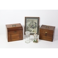 An unusual small late 19th Century Table Top Dentist Cabinet, with tambour top, with large top drawe... 