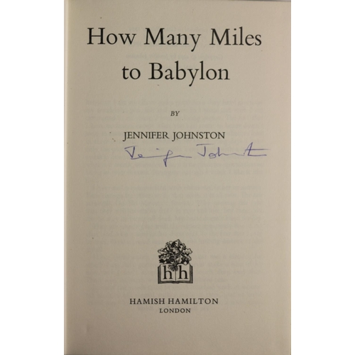 25 - Female Writers: Johnston (Jennifer) How Many Miles to Babylon, L. 1974. First Edn., & The Gates,... 