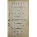 Belcham - Essays, Philosophical, Historical and Literary, 4 vols. 12mo D. 1790. Cont. tree calf, mor... 