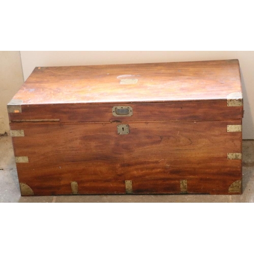 105 - A 19th Century rectangular brass bound camphorwood Chest. (1)