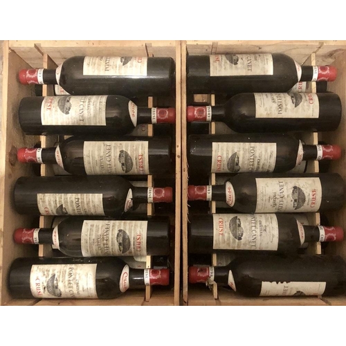 116 - Wine: Chateau Pontent Canet 1966, Pauillac 5 eme Cru Classe, 25 bottles, 2 cases and 1 (owcs). (25)