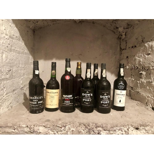 120 - Port: Dows Vintage 1966 (2 bottles); Dows Vintage 1975 (1 bottle); Sandeman Vintage 1977 (1 bottle);... 