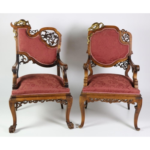 127 - An almost matching pair of 19th Century French carved 