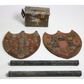 Militaria: A good collection of approx. 50 varied brass and embroidered Cap and Shoulder Badges, mou... 