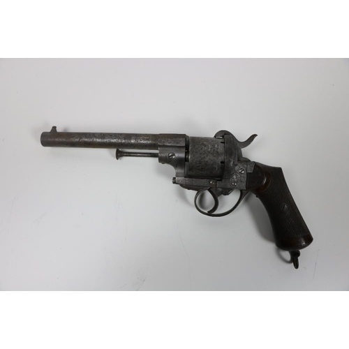 397 - An early French Rim Fire six shot Revolver, by E. Lefaucheux, Ser. No: 68478, with 6