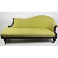 A fine quality Irish carved mahogany framed Chaise Longue, in the manner of William & Gibton, co... 