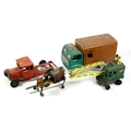 A very large collection of Edwardian Toys, Horner Train Sets, tracks etc., wooden fort, jigsaws, Din... 