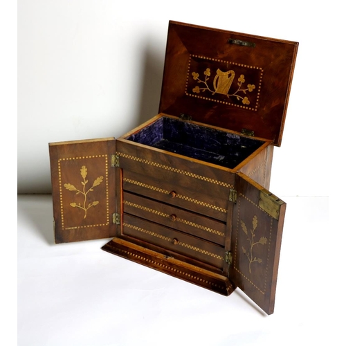 674 - An attractive and fine quality 19th Century Killarney wood Specimen Box, of small proportions with l... 