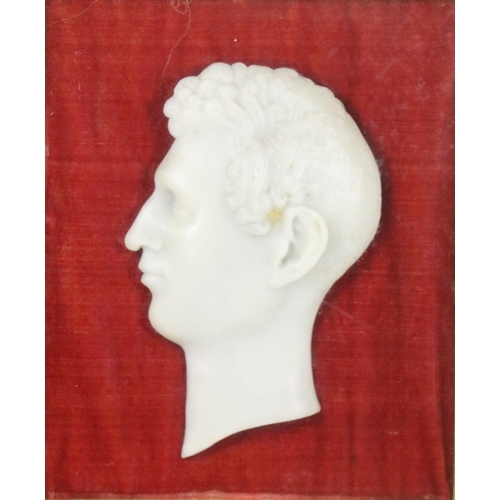 693 - A 19th Century wax profile Portrait of a Gentleman, in relief, 7