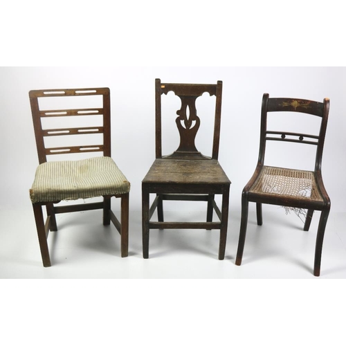 71 - Nine varied antique Chairs, some mahogany, bentwood and deal. (9)