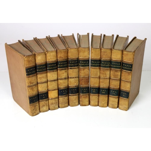 715 - Bindings:  The World Displayed, 10 vols. roy 8vo Dublin 1814, with engraved views & plts. thro.-... 