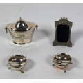 An attractive small English silver Tea Caddy, decorated in the Adams style two ring handles, Birming... 