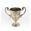 A large plain silver Trophy Cup, with two dragon decorated handles, and plain uninscribed body, Birm... 