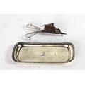 A plain English George III silver rectangular Snuffer Tray, London c. 1807, possibly T. Robins, with... 