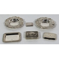 A small attractive heavy Continental silver (probably Spanish) Box, with gilded interior, the lid wi... 