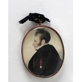 19th Century English SchoolCo. Meath Interest: a fine quality profile miniature of Sir Aylmer John B... 