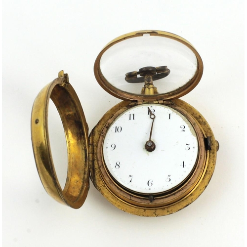 119 - An 18th Century English pair cased Pocket Watch, by Rivers & Son, Royal Exchange, London, with attra... 