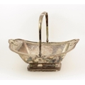 Wicklow Militia Mess PlateA heavy 19th Century silver plated swing handle Fruit Basket, with two ins... 