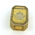 A fine and important octagonal Irish George III silver gilt Presentation Snuff Box, of elongated for... 