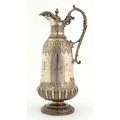 Kildare Militia Mess Silver  An attractive tall engraved and embossed silver Claret Jug, Sheffield c... 