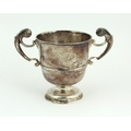 A small Irish George II silver two handled Cup, Dublin c. 1727, approx. 13 1/2 ozs, by Mathew Walker... 