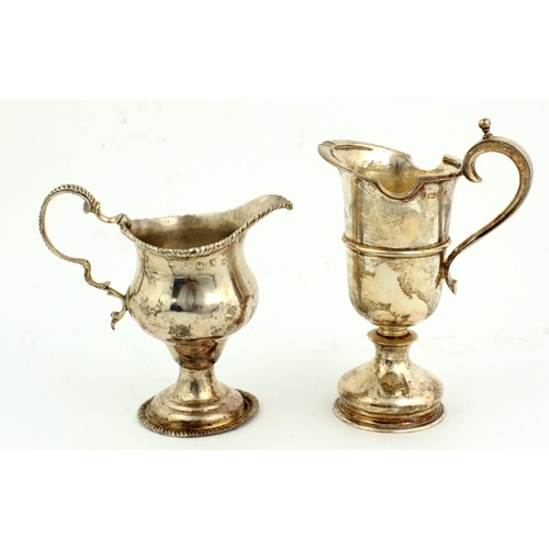 54 - A small plain silver Cream Jug, with gadroon rim, handle and foot, London c. 1773, approx. 4 ozs., 4... 