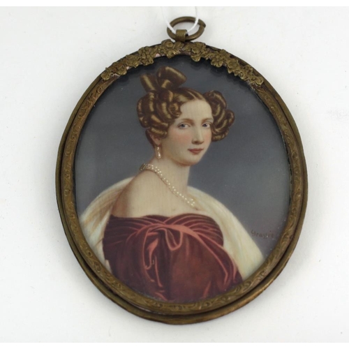 82 - GrasseeMiniature: A Continental oval miniature of 