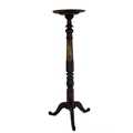 A large early Victorian carved mahogany Torchere or Plant Stand, with dished top,on tripod base, 152... 
