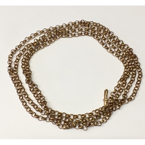 99 - A large red gold Belcher Chain, 60